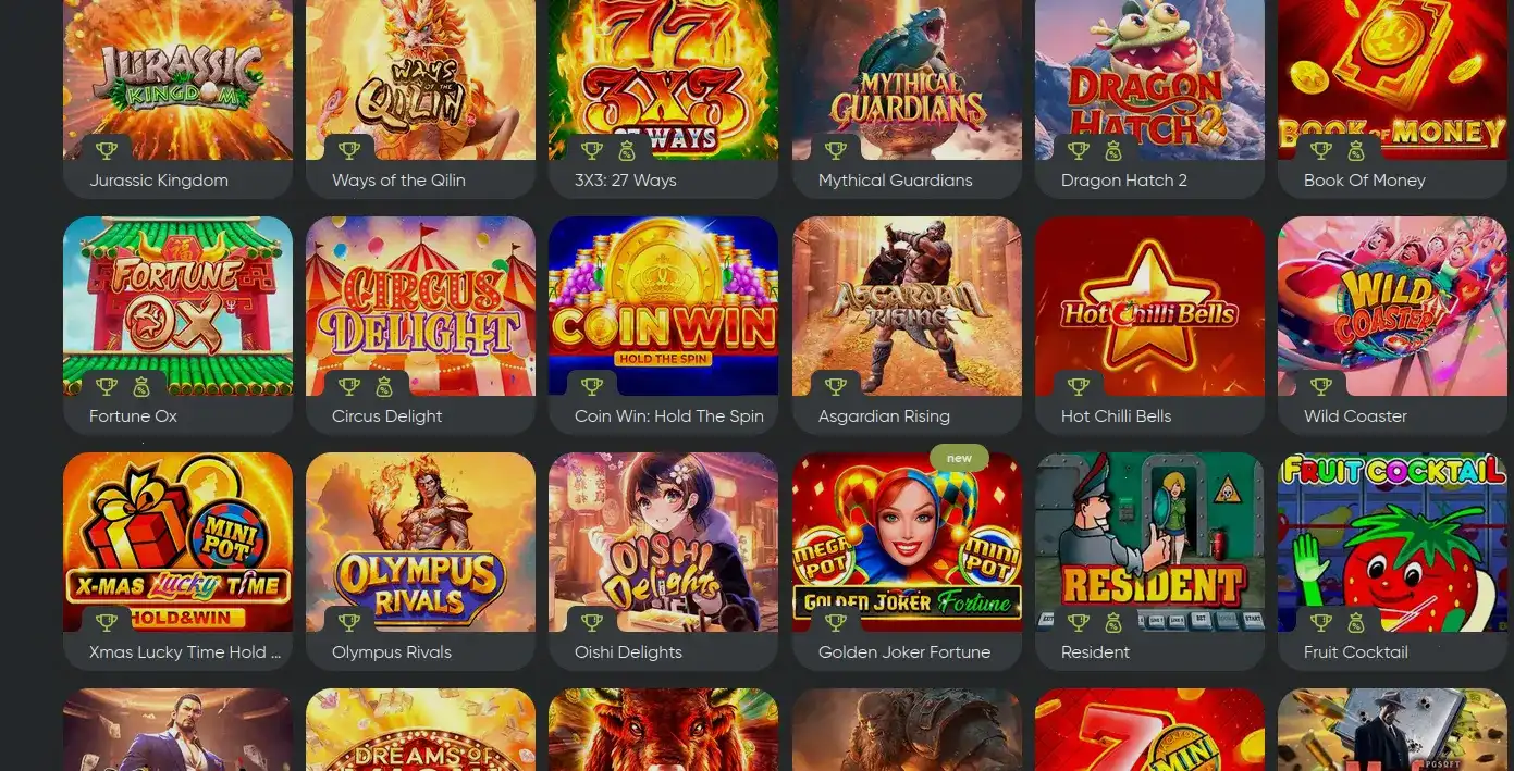 Интерфейс мобильной версии Lucky Bear